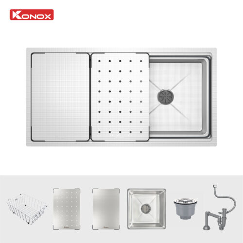 Chậu rửa chén Konox Dekor 8644SU 1 hố chống xước